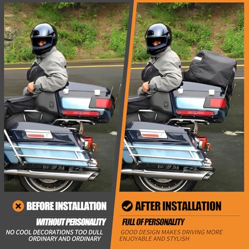Motorcycle Luggage Rack Bag Collapsible Tail Trunk Bag Travel Luggage Fit for Harley Touring Street Road Electra Glide Road King 1994-2025