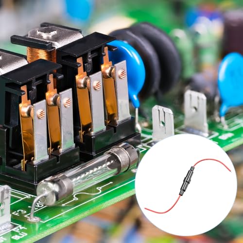 uxcell 15 Pcs 6x30mm Inline Screw Type Fuse Holder 20 Gauge AWG Red Wire with 30 Pcs 10A Fast Blow Glass Fuses - size: 20awg,6x30mm