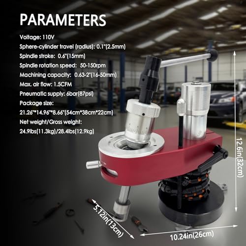 Electric Valve Seat Reamer Universal Manual Valve Seat Cutting Tool for Automotive & Motorcycle, 0.63-2" Machining Range, Precision Air Cushion System, 50-150 RPM 110V