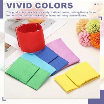 Soccer Captain Armband Elastic Wrist Arm Bands Adjustable Player Team Leader Anti-Slip Badge Sports Accessories - color: Fluorescent Yellow