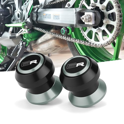 Motorcycle 8MM Swingarm Spools Fit Ninja ZX6R 2009-2023 2024 2025 2026 Motorycle Swingarm Spools Sliders Frame Stand Slider 2026 ZX6R Accessories Gray - color: gray
