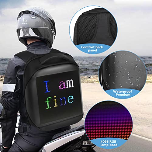Led Backpack Multifunctional Laptop Backpack Laptop Backpack with Led Display DIY Fashion Backpack For Daily Use - style: Led Backpack