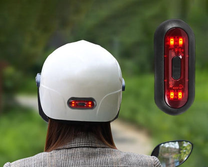 Motorcycle Bike Red Rear Helmet Light Lamp for Bell Sidetrack Child Helmet, Bicycle Motorcycle Helmet Brake Light Warning Tail Light Night Riding Essential