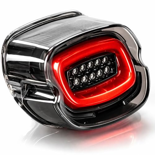 Eagle Lights HALOZ Layback LED Tail Light with Turn Signals for Harley Davidson Motorcycles - color: Red