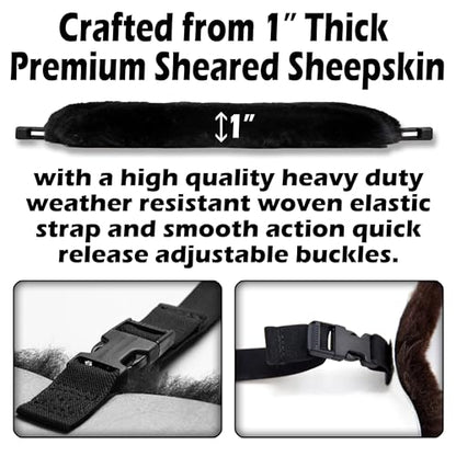 Medium Sheepskin Buttpad® - Motorcycle Seat Pad (Black Sheared)
