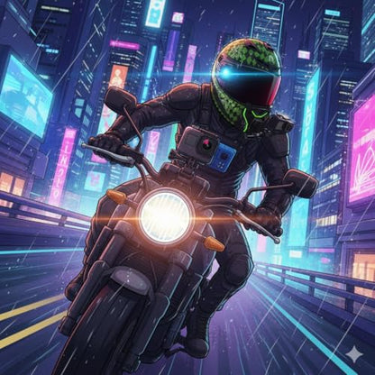 Action Pro™ Motorcycle Helmet Chin Strap Mount Compatible with GoPro Hero 12, 11, 10, 9, 8, 7, (2018), 6, Hero Black, Insta 360, Session, Xiaomi Yi, SJCAM (Green) - color: Green 2.0