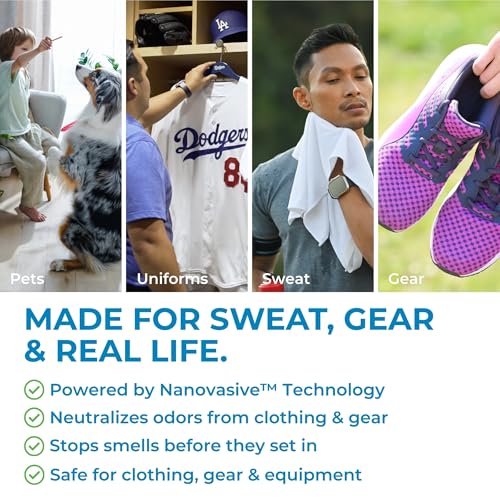SweatX Extreme Odor Spray - Multipurpose No-Wash Deodorizer - Ideal for Shoes and Gym Clothing - Victory Scent (16 fl oz) - size: 16 Fl Oz (Pack of 1)