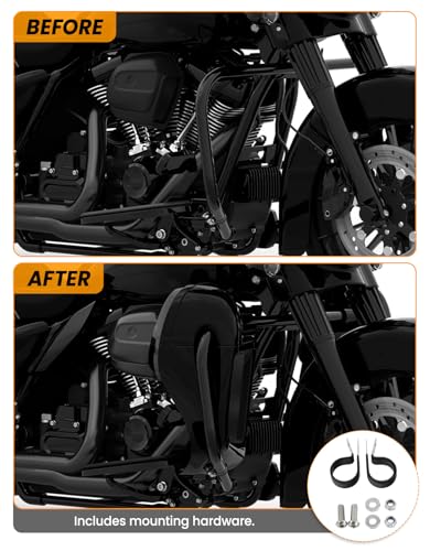 XFMT Motorcycles Vivid Black Lower Vented Leg Fairing W/Speaker Box Pods & Grills Fit For Harley Touring Air-Cooled Road King Street Glide Road Glide Electra Glide 2014-2024 - color: W/ Speaker Pods & Grills For '14-Later