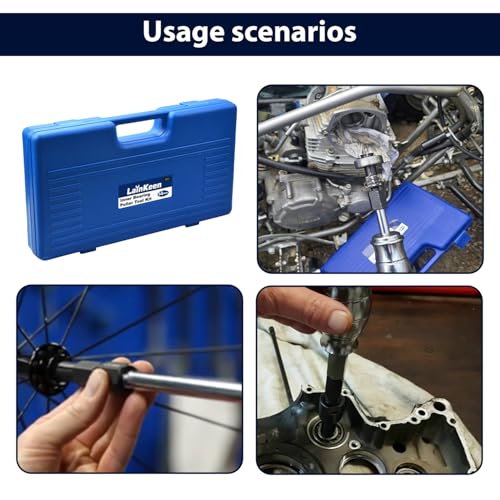 LainKeen 13pcs Blind Hole Collet Bearing Puller Set, Internal Bearing Extractor Puller Kit Slide Hammer Bearing Puller Set with Expandable Collets 8-32MM Insert Bearing Remover Set Tool - size: 13PC 2X(8+10mm)