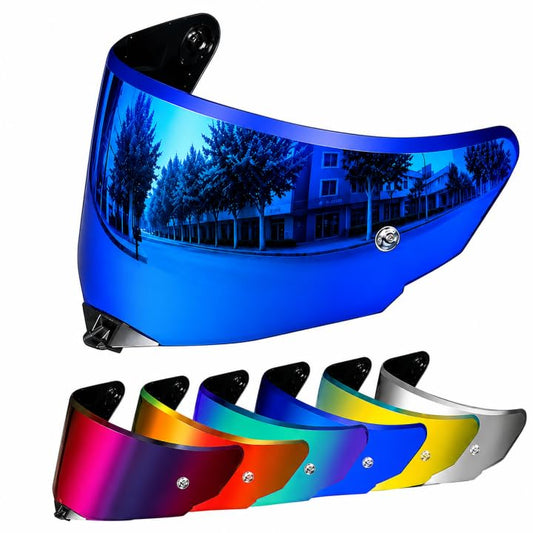 PSLER TT-Revo Visor - TT Revo Helmet Tinted Visor Face Shield Replacement for TT-Revo,Deep Blue - color: Deep Blue