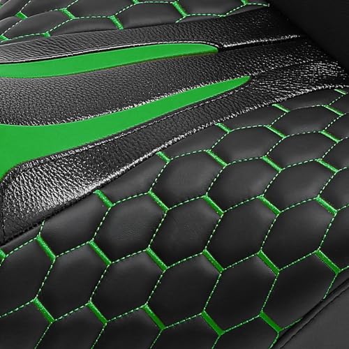SLMOTO Gel 2 Up Rider Driver&Passenger Seat Fit for Harley Touring Road King Glide Street Glide Electra Glide 2009-2023 Green - color: Gel Style A Green