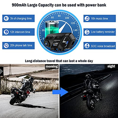 Fodsports Save $50 on 3 Pack M1-S PRO Motorcycle Bluetooth Headset Up to 8 Riders Helmet Intercom with Usable While Charge Universal Connection with Other Brands Motorcycle Bluetooth Intercom