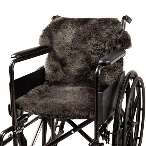 Natural Sheepskin for Bed Sores and Skin Irritation | Hastings 100% Real Medical Sheepskins with Non-Slip Back for Pain Relief and Discomfort, Wool Seat Pad, Charcoal Grey, 2 ft x 3 ft - color: Charcoal Grey, size: 2' x 3' (Rectangular)