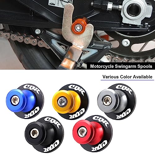 2pcs M8*1.5 Motorcycle Swing Arm Sliders Spools For H-onda CBR150 CBR100f CBR1000rr CBR1100xx CBR125 CBR250 CBR400rr CBR400f CBR450sr CBR600rr CBR600f CBR900rr CBR954rr (Gold) - color: Spool - Gold