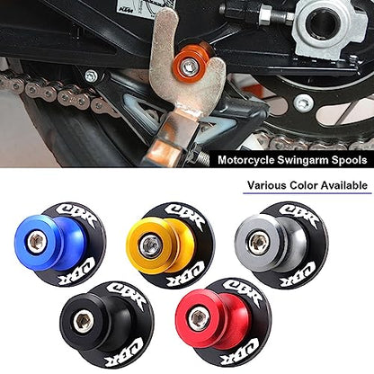 2pcs M8*1.5 Motorcycle Swing Arm Sliders Spools For H-onda CBR150 CBR100f CBR1000rr CBR1100xx CBR125 CBR250 CBR400rr CBR400f CBR450sr CBR600rr CBR600f CBR900rr CBR954rr (Gold) - color: Spool - Gold