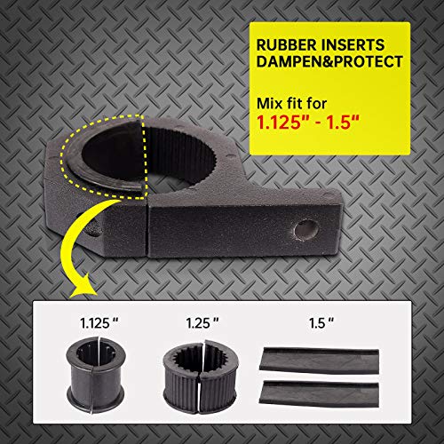 Tube Clamps - 4Pack,Cross Bar Clamp 1.125",1.25",1.5 inch,Roll Cage Clamp for Bar Diameter 1-1/8", 1-1/4",1-1/2" Mounting Bracket, Motorcycle Crash Bar Led pod Light Mount(28/32/38mm Clamp) - size: 1.125~1.5" Clamps