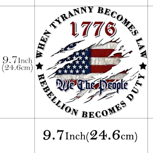 JLHAPPY1983-We The People Sticker Decals 1776 Distressed American USA Flag Decal-Patriotic Vinyl Decal for Auto Car Truck SUV Window- Indoor and Outdoor Use-Waterproof