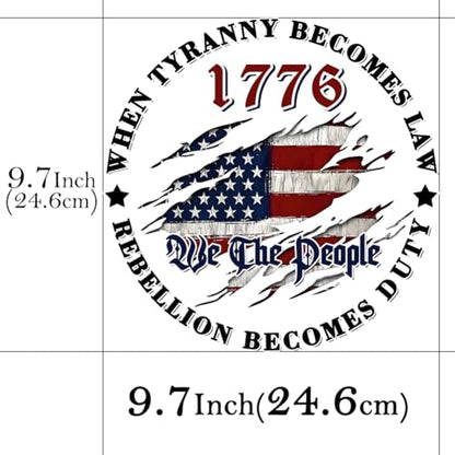 JLHAPPY1983-We The People Sticker Decals 1776 Distressed American USA Flag Decal-Patriotic Vinyl Decal for Auto Car Truck SUV Window- Indoor and Outdoor Use-Waterproof