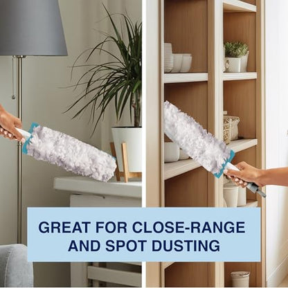 Bona High Performance Dusting System - 1 Compact Handle, 5 Disposable Dusters, & 1 Reusable Duster - Compact Dusting Kit Removes Dust & Pet Hair - style: Compact Dusting Kit
