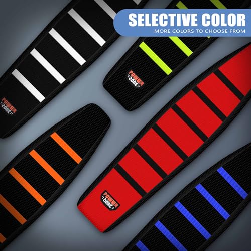 Motorcycle Dirt Bike Seat Cover Compatible with Yozma IN10 Universal Dirt Pit Motocross Rubber Seat Cushion (Black Red) - color: Black Red
