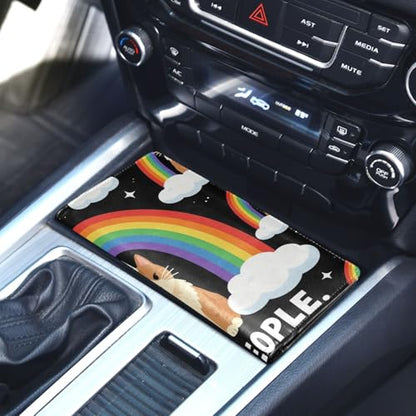GuoChe Pu Leather Registration and Insurance Card Holder Men Women Document Wallet for any Car, Truck, Motorcycle, Trailer or Boat Rainbow Maine Coon Ew People Fantasy Creature Cat - color: 24
