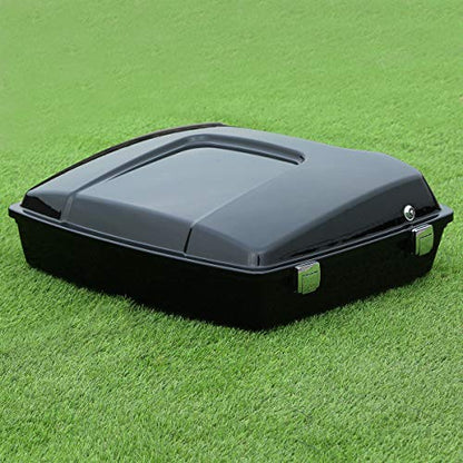 TCT-MOTORPARTS Razor Luggage Tour Trunk Luggage Tail Box W/Latch Key Fits for Harley Touring 2009-2013 Electra Glide Ultra Limited - color: Vivid Black