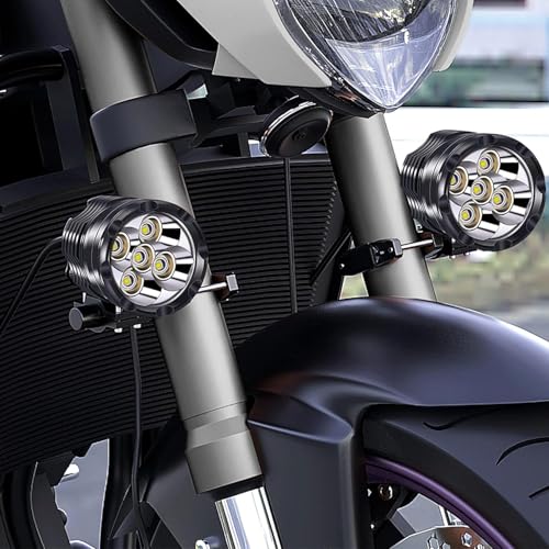 Motorcycle Spotlight Mount Brackets, Motorbike Tube Clamp Turn Signal Mounting Clamp Fog Light Holder for 0.82"-2.1" ATV UTV Roll Bar (2 Pcs)