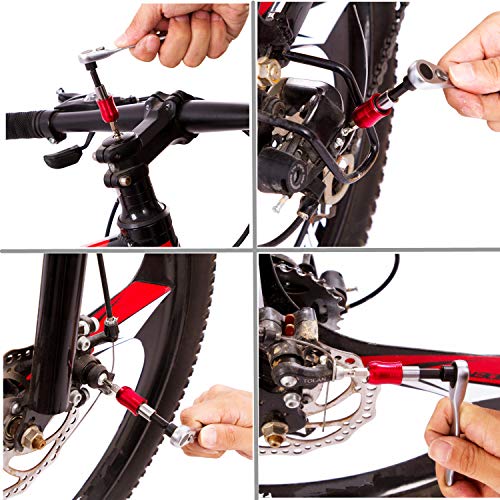 YBEKI Bike Repair Tool Kit - Professional Bicycle Multi-Tool with Ratchet Wrench, 10 Precision Bits, Tire Levers & Patches, Bone Wrench, Portable Storage Bag - Essential MTB Road Bike Maintenance Set