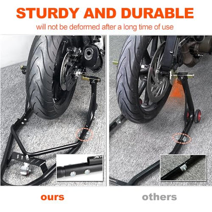 Xitomer Mobile Rear Paddock Stand Paddock Motorcycle Stand Dolly, Universal Motorcycle Lift, Adjustable Motorcycle Stand Lift Motorcycle Wheel Stand