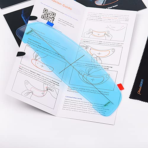 Helmet Visor Anti Fog Film,Fog-Free Inner Layer Pre-Cut Compatible with Arai Helmets | For Easy Install in Cold or Rain,3.7"x11.5" Clear Adhesive Film - size: ARAI