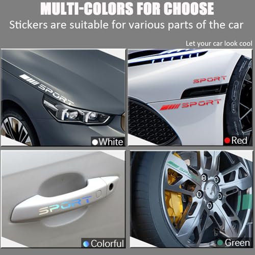 Pincuttee Reflective Vinyl Car Decals, All-Weather Waterproof & Sunproof Stickers, High Visibility Safety Reflective Decal,Universal for Car Truck SUV Motorcycle(Red,20PCS) - color: Red