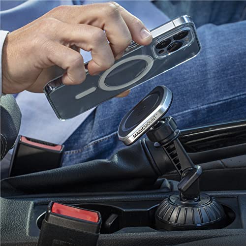 Scosche MP2CUPM-SP MagicMount Pro2 Cup Holder Magnetic Cell Phone Holder Car Mount Kit Compatible with MagSafe, iPhones, Galaxy, Pixel & All Smartphones - style: Cup Holder