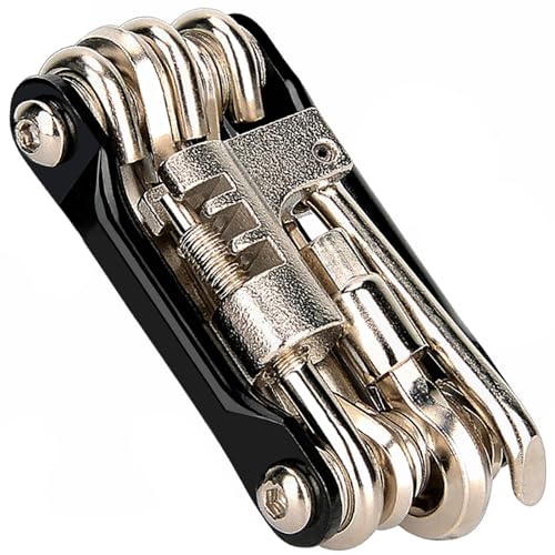 WIWUE GUO Bike Chain Tool, Ultimate Bike Multitool Kit | Lightweight Stainless Steel, Includes Chain Breaker, Tire Repair Kit, Motorcycle Accessories