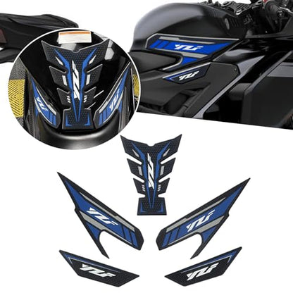 For YZF R25 R3 YZF R3 YZF R25 YZFR25 YZFR3 2025 motorcycle side tank pads tank pads knee pads protectors decals traction pads yzf r3 r25 2019-2025 motorcycle accessories (blue)
