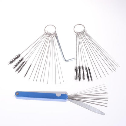 1 Set Cleaner Tools Carburetor Carbon Dirt Jet Remove Cleaning Needles Brushes for Automobile Motorcycle ATV Welder Carb Chainsaw - size: MediumB