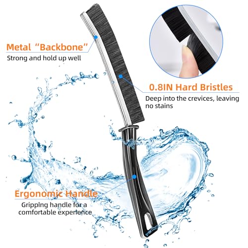 6Pcs Hard-bristled Crevice Cleaning Brush, Multifunctional Thin Gap Scrub Brush, Bathroom Cleaner Tools for Household Use, Kitchen, Window, Toilet, Grout, Faucets, Car - color: 6pcs