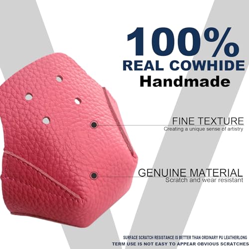 100% Real Cowhide | Toe Cap Guard Protectors | Roller Skate Derby Speed 1 Pair(Pink) - color: Pink
