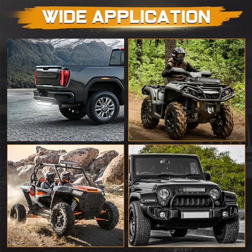 13.5 Inch LED Light Bar, 174W Side Shooter Triple Row LED Pods Off Road Bumper Bar Spot Flood Combo Driving Fog Lights for Trucks ATV UTV SUV Pickup Boat Tractor - size: 13.5 Inch