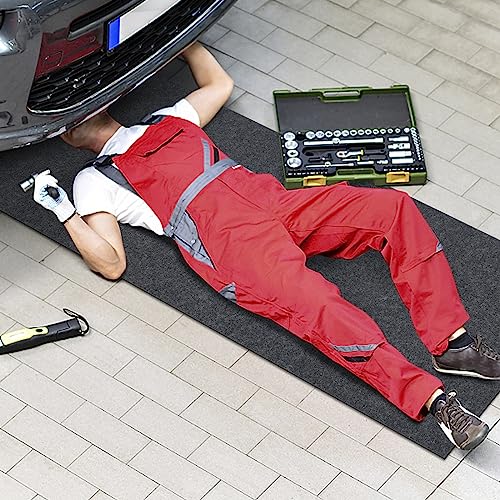 Garage Floor Mat - 36” x 84”, Oil Spill Absorbent Mat for Under Car, Durable & Easy Clean Garage Flooring Mats for Garage, Workshop, Parking Space, Dark Grey - size: 3' x 7' (Rectangular)