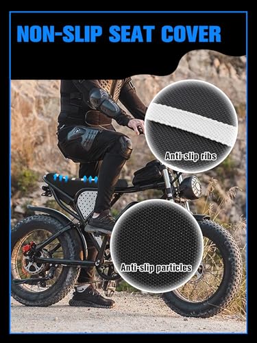 Non-Slip Seat Cover Compatible Fit for Ridstar Q20/Q20 Pro Lite EBike E-Bike, Electric Bike Soft Seat Cover White - color: white