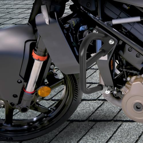 Engine Guard Crash Bar Fit for Vitpilen/Svartpilen 401 2024-2025 | Steel Motorcycle Frame Protector Bumper, Black Powder Coated Finish, Bolt-On Installation Kit Included