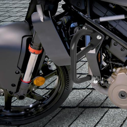 Engine Guard Crash Bar Fit for Vitpilen/Svartpilen 401 2024-2025 | Steel Motorcycle Frame Protector Bumper, Black Powder Coated Finish, Bolt-On Installation Kit Included
