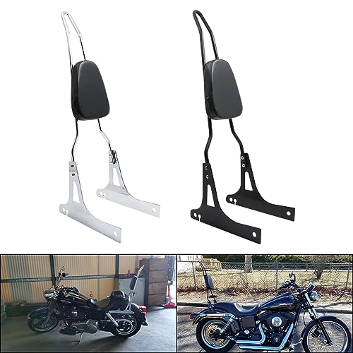 Motorcycle Detachable Pad Passenger Backrest Sissy Bar for 2006-2016 Harley Davidson Dyna FLD Street Bob FXDB FXD Wide Glide Super Glide Custom FXDC Low Rider FXDL Black - color: Black