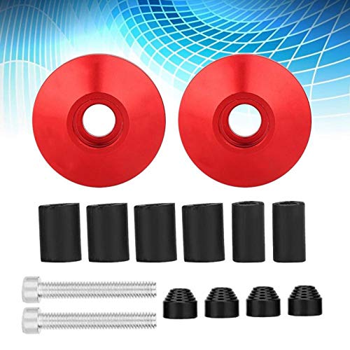 Handlebar End Universal CNC Aluminum Alloy Motorcycle Handlebar Handle Bar End Accessory 1 Pair (red) - size: red