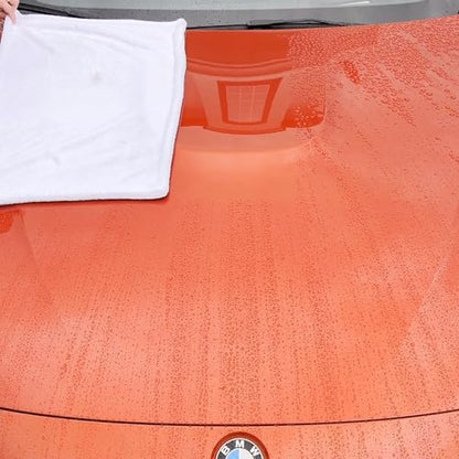 MAXL SoftSorb® Ultra Absorbent Car Drying Towel with Advanced Wicking Technology – Non-Abrasive Car Towel for Spotless, Swirl-Free Finish on Cars, SUVs, Motorcycles & Boats - Large White 19.5" x 31.5"