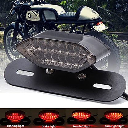 DREAMIZER Waterproof Square Trailer Lights kit, ABS Red Brake Stop Tail Running License LED Light Lamp Compatible With Sportster 883 1986-2020 - color: Black
