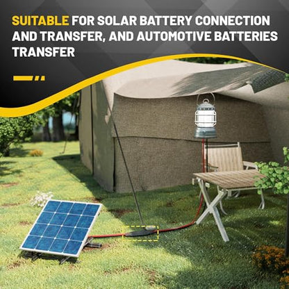 Oyviny 8PCS 12AWG SAE Connector Cable 1 Feet 2 Pin SAE Single Plug Quick Connector Disconnect Power Extension Cable Solar Panel Battery Wire 33CM for Motorcycles, Vehicle, Tractors Solar Panel