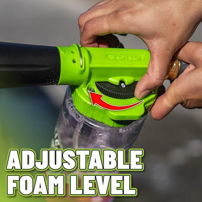Chemical Guys Foam Blaster 6 Car Wash Gun, Chemical Guys Foam Gun, and Chenille Scratch-Free Microfiber Wash Mitt - Connects to Any Garden Hose for Thick Suds - Safe for Cars, Trucks, SUVs - 2 Items - size: FOAM BLASTER + WASH MITT