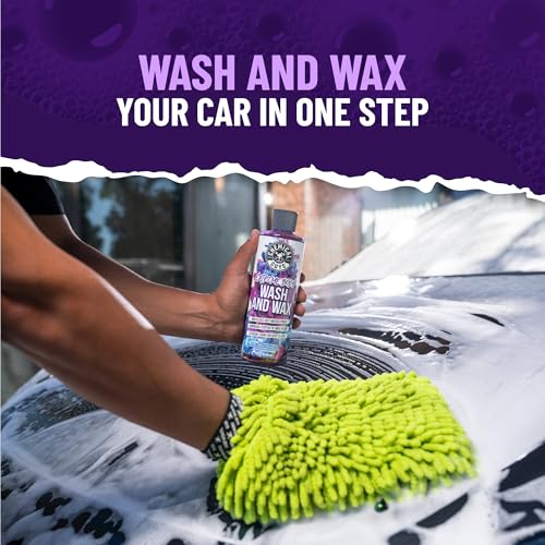 Chemical Guys Extreme Bodywash & Wax Foaming Car Wash Soap - Soap for Foam Cannons, Foam Guns, or Bucket Washes for Cars, Trucks, Motorcycles, RVs, and More, Grape Scent - 16 oz - size: 16 Ounce (Pack of 1)