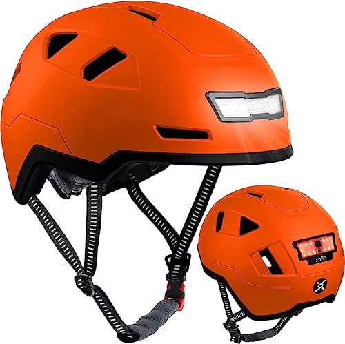 XNITO Bike Helmet with LED Lights - Urban Bicycle Helmet for Adults, Men & Women - CPSC & NTA-8776 Dual Certified - Class 3 E-Bikes, Scooters, Onewheel, Commuter, Mountain - color: Dutch, size: X-Large